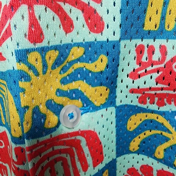 Nike Mesh Hawaiian Resort Camp Shirt Men's Sz M DV0041-446 Dri-Fit Button Up NWT - Picture 5 of 12